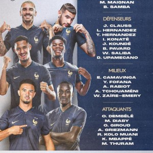 法国队公布新一期大名单：姆巴佩领衔